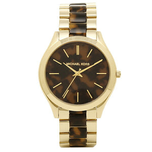 Michael Kors Slim Runway Tortoise Shell Dial Two Tone Steel Strap Watch for Women - MK4284 Buy Now By Michael Kors