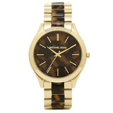 Michael Kors Slim Runway Tortoise Shell Dial Two Tone Steel Strap Watch for Women - MK4284 Buy Now By Michael Kors