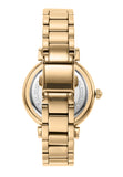 Michael Kors Abbey Three-Hand Analog White Dial Gold Steel Strap Watch for Women - MK4615 Buy Now By Michael Kors