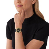 Michael Kors Lexington Black Dial Black Leather Strap Watch For Women - MK4748 Buy Now By Michael Kors