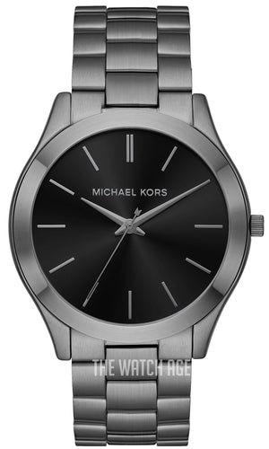 Michael Kors Slim Runway Quartz Black Dial Grey Steel Strap Watch For Men - MK1044 Buy Now By Michael Kors