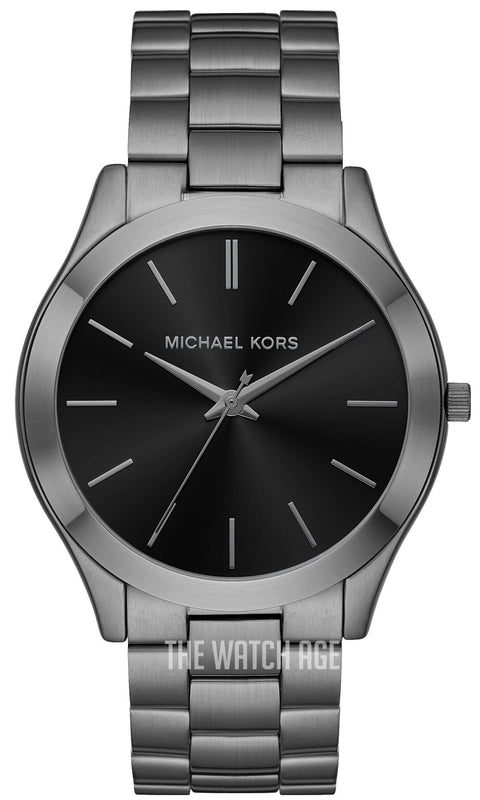 Michael Kors Slim Runway Quartz Black Dial Grey Steel Strap Watch For Men - MK1044 Buy Now By Michael Kors