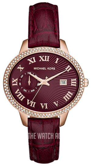 Michael Kors Whitley Quartz Burgundy Dial Burgundy Leather Strap Watch For Women - MK2430 Buy Now By Michael Kors