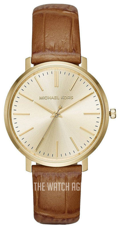 Michael Kors Jaryn Quartz Gold Dial Brown Leather Strap Watch For Women - MK2496 Buy Now By Michael Kors