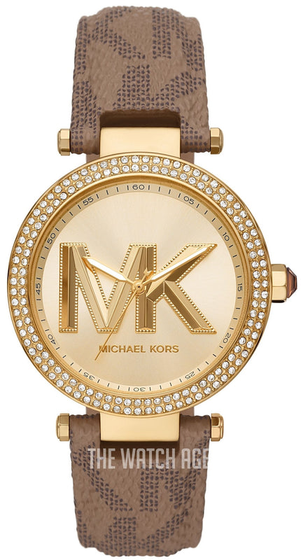 Michael Kors Parker Three Hand Gold Dial Brown Leather Strap Watch For Women - MK2973 Buy Now By Michael Kors