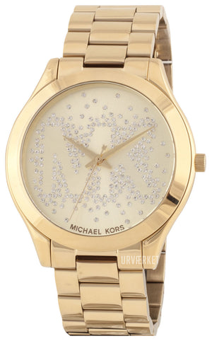 Michael Kors Slim Runway Gold Dial Gold Steel Strap Watch for Women - MK3590 Buy Now By Michael Kors