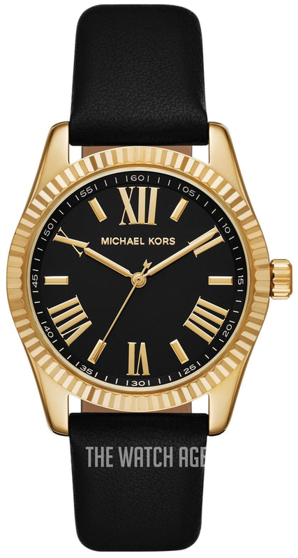 Michael Kors Lexington Black Dial Black Leather Strap Watch For Women - MK4748 Buy Now By Michael Kors