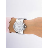 Michael Kors Dylan Glitz Chronograph White Dial Silver Steel Strap Watch For Women - MK5411 Buy Now By Michael Kors