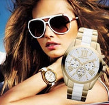 Michael Kors Bradshaw Chronograph White Dial Two Tone Steel Strap Watch For Women - MK5743 Buy Now By Michael Kors
