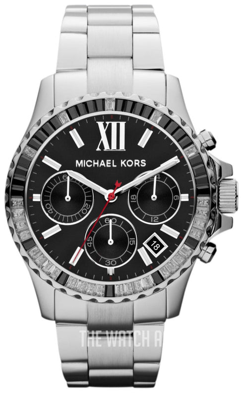 Michael Kors Everest Chronograph Black Dial Silver Steel Strap Watch For Women - MK5753 Buy Now By Michael Kors