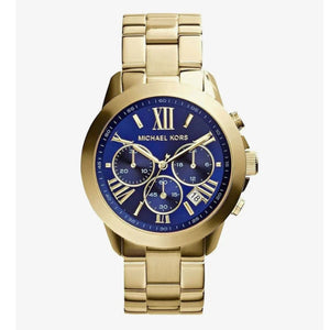 Michael Kors Bradshaw Chronograph Blue Dial Gold Steel Strap Watch For Women - MK5923 Buy Now By Michael Kors