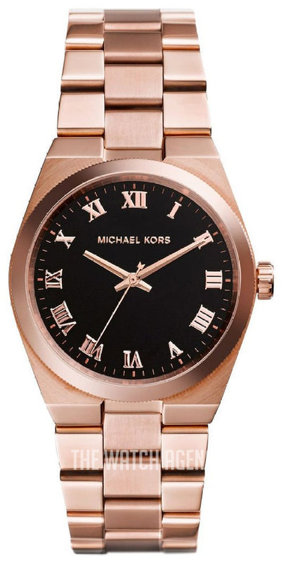Michael Kors Channing Black Dial Rose Gold Steel Strap Watch For Women - MK5937 Buy Now By Michael Kors