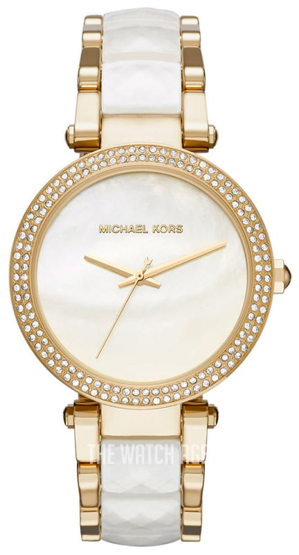 Michael Kors Parker Mother of Pearl Dial Two Tone Steel Strap Watch for Women - MK6400 Buy Now By Michael Kors