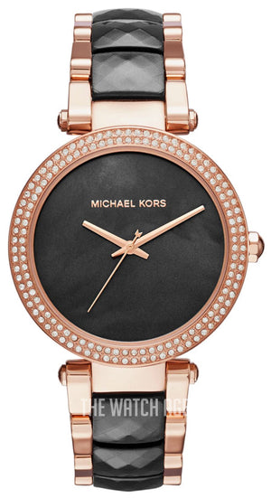 Michael Kors Parker Mother of Pearl Black Dial Two Tone Steel Strap Watch for Women - MK6414 Buy Now By Michael Kors