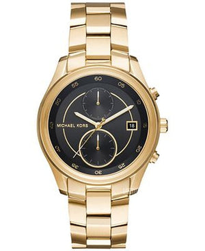 Michael Kors Blair Quartz Black Dial Gold Steel Strap Watch For Women - MK6497 Buy Now By Michael Kors