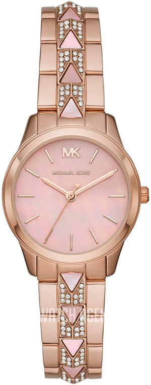 Michael Kors Runway Mother of Pearl Dial Rose Gold Steel Strap Watch For Women - MK6856 Buy Now By Michael Kors