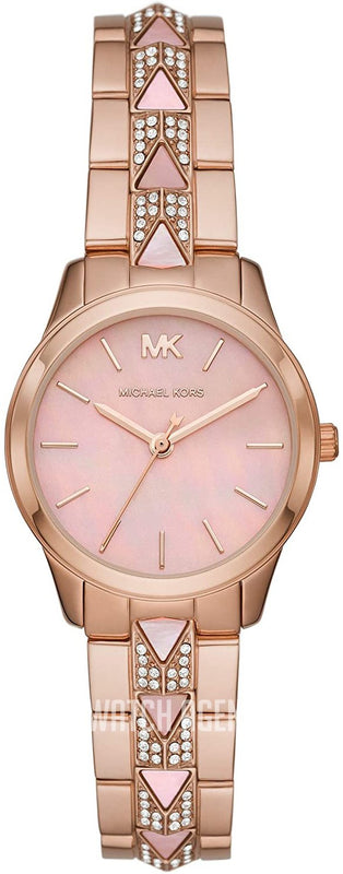 Michael Kors Runway Mother of Pearl Dial Rose Gold Steel Strap Watch For Women - MK6856 Buy Now By Michael Kors