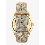 Michael Kors Runway Three Hand Quartz Gold Dial Brown Leather Strap Watch For Women - MK6999 Buy Now By Michael Kors