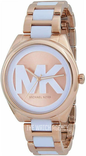 Michael Kors Janelle Three Hand Rose Gold Dial Two Tone Steel Strap Watch For Women - MK7134 Buy Now By Michael Kors