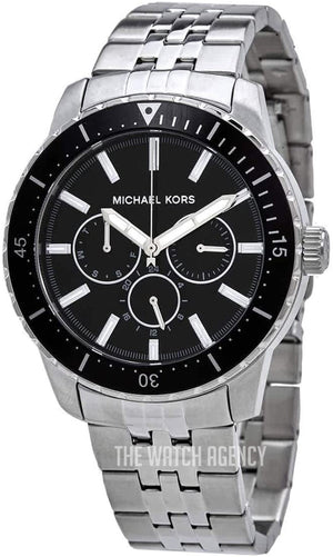 Michael Kors Cunningham Multifunction Black Dial Silver Steel Strap Watch For Men - MK7156 Buy Now By Michael Kors