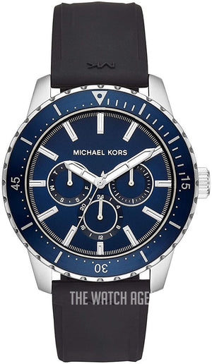 Michael Kors Cunningham Multifunction Blue Dial Black Rubber Strap Watch For Men - MK7160 Buy Now By Michael Kors
