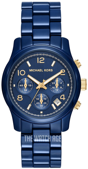 Michael Kors Runway Analog Blue Dial Blue Steel Strap Watch for Women - MK7332 Buy Now By Michael Kors