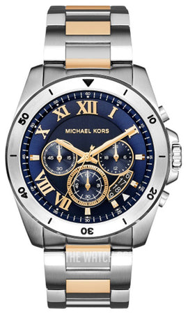 Michael Kors Brecken Chronograph Blue Dial Two Tone Steel Strap Watch For Men - MK8437 Buy Now By Michael Kors