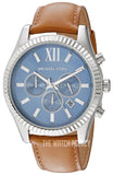 Michael Kors Lexington Chronograph Blue Dial Brown Leather Strap Watch For Men - MK8537 Buy Now By Michael Kors