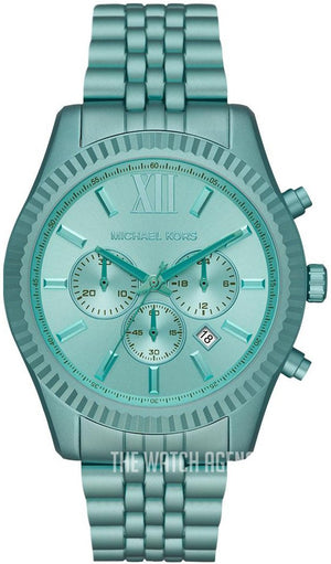 Michael Kors Lexington Chronograph Turquoise Dial Turquoise Steel Strap Watch For Men - MK8793 Buy Now By Michael Kors