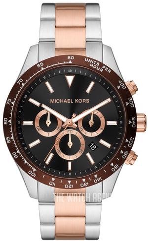 Michael Kors Layton Chronograph Black Dial Two Tone Steel Strap Watch For Men - MK8913 Buy Now By Michael Kors