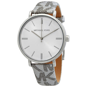 Michael Kors Addyson Quartz White Dial Gray Leather Strap Watch for Women - MK2951 Buy Now By Michael Kors