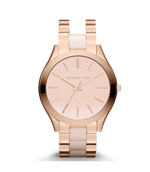 Michael Kors Slim Runway Rose Gold Dial Two Tone Steel Strap Watch for Women - MK4294 Buy Now By Michael Kors