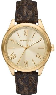 Michael Kors Benning Three Hand Gold Dial Brown Leather Strap Watch For Men - MK8931 Buy Now By Michael Kors