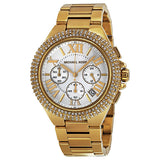 Michael Kors Camille Silver Diamonds Dial Gold Steel Strap Watch for Women - MK5756 Buy Now By Michael Kors