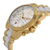 Michael Kors Bradshaw Chronograph White Dial Two Tone Steel Strap Watch For Women - MK5743 Buy Now By Michael Kors