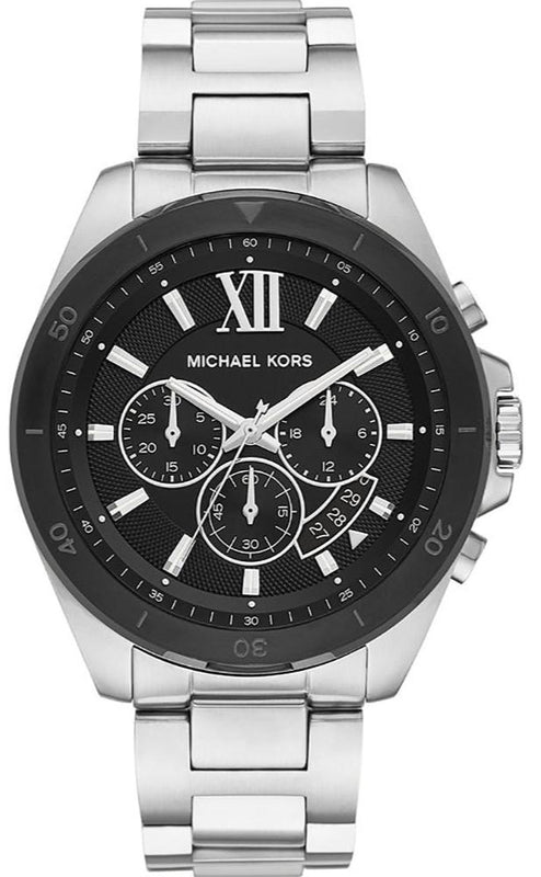 Michael Kors Brecken Chronograph Black Dial Silver Steel Strap Watch For Men - MK8847 Buy Now By Michael Kors
