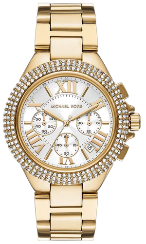 Michael Kors Camille Chronograph White Dial Gold Steel Strap Watch For Women - MK6994 Buy Now By Michael Kors