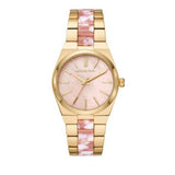 Michael Kors Channing Quartz Mother of Pearl Pink Dial Two Tone Steel Strap Watch For Women - MK6650 Buy Now By Michael Kors