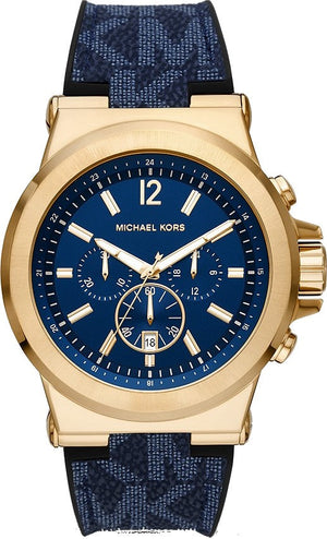Michael Kors Dylan Chronograph Blue Dial Blue Rubber Strap Watch For Men - MK8936 Buy Now By Michael Kors