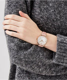 Michael Kors Cinthia Mother of Pearl Dial Pink Leather Strap Watch for Women - MK2663 Buy Now By Michael Kors