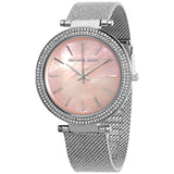 Michael Kors Darci Analog Pink Dial Silver Mesh Bracelet Watch For Women - MK4518 Buy Now By Michael Kors