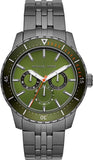 Michael Kors Cunningham Multifunction Chronograph Green Dial Grey Steel Strap Watch For Men - MK7158 Buy Now By Michael Kors