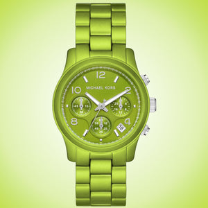 Michael Kors Runway Limited Edition Green Dial Green Steel Strap Watch for Women - MK7480LE Buy Now By Michael Kors