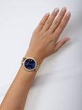 Michael Kors Darci Blue Dial Gold Steel Strap Watch for Women - MK3406 Buy Now By Michael Kors