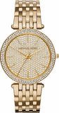 Michael Kors Darci Gold Dial Gold Steel Strap Watch for Women - MK3438