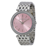 Michael Kors Darci Crystal Pink Dial Silver Stainless Steel Strap Watch for Women - MK3352 Buy Now By Michael Kors