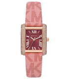 Michael Kors Emery Quartz Diamonds Red Dial Pink Leather Strap Watch For Women - MK2966 Buy Now By Michael Kors