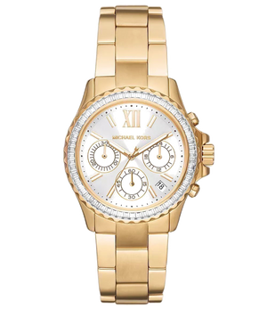 Michael Kors Everest Chronograph White Dial Gold Steel Strap Watch For Women - MK7212 Buy Now By Michael Kors