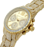Michael Kors Everest Chronograph Crystals Gold Dial Gold Steel Strap Watch For Women - MK7254 Buy Now By Michael Kors