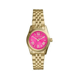 Michael Kors Lexington Quartz Pink Dial Gold Steel Strap Watch For Women - MK3270 Buy Now By Michael Kors